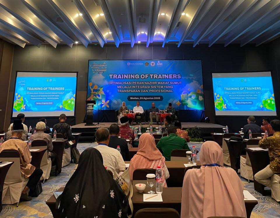 Dokumentasi kegiatan Trainer of Trainers nazhir wakaf ANI Sumatera Utara bersama Bank Indonesia di Hotel Santika Premiere Dyandra Medan